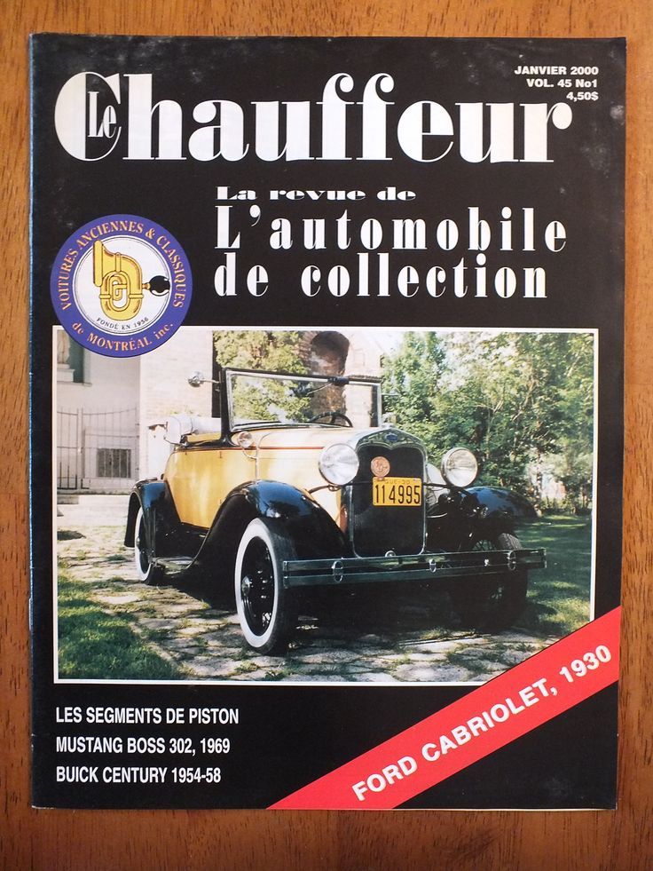 Pinterest Le Chauffeur (Magazine) Revue de voitures Anciennes Janvier 2000