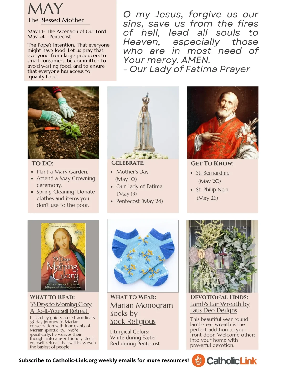 Mai : Guide Vivre l’année liturgique afin de prier la Vierge