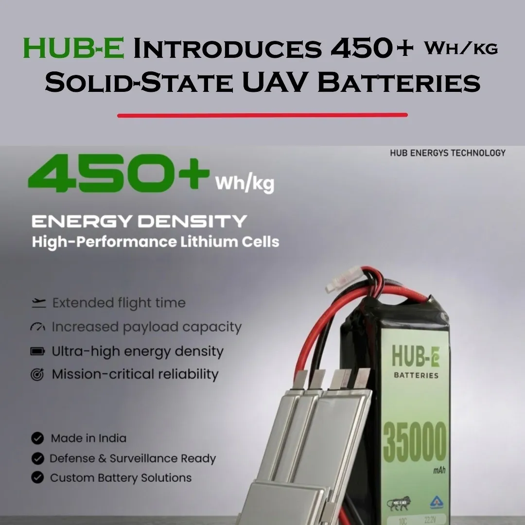 Hub-E présente des batteries de drones à semi-conducteurs de plus de 450 Wh/kg