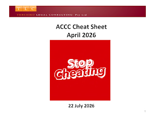 , Aide-mémoire de l’ACCC – avril 2026