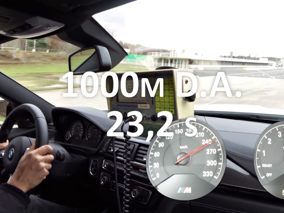1000 m départ arrêté en BMW M3