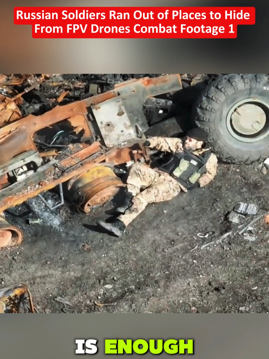Les soldats russes ont manqué d'endroits pour se cacher des images de combat des drones FPV
