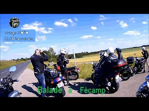 Balade à Fécamp avec  le Vintage moto club Normandie